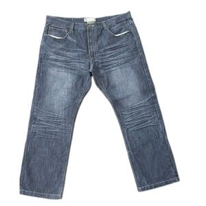 Brooklyn Xpress Jeans Mens 42x34 Dark Y2K Baggy Wide Leg Skater Grunge Goth 00s